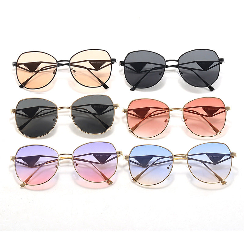 Women's fashionable geometric sunglasses with unique frame Bowlift