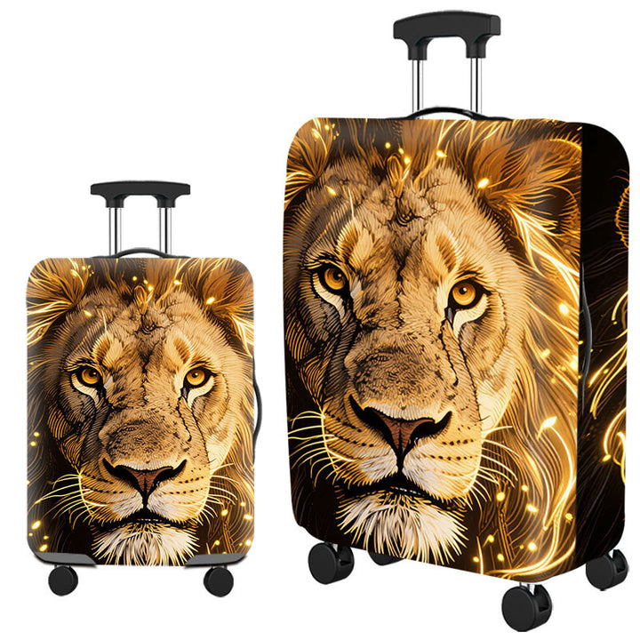 Tropical Leaf Print Hard Shell Luggage Bowlift