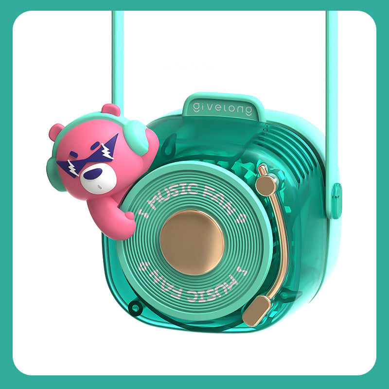 Unisex Portable Mini Fan with Animal Motif Bowlift