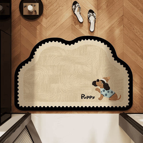 Puppy-Themed Indoor Area Mat