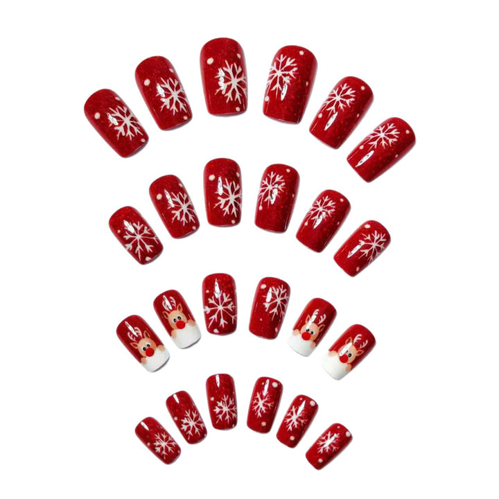 Festive 3D Reindeer Nail Art Bowlift