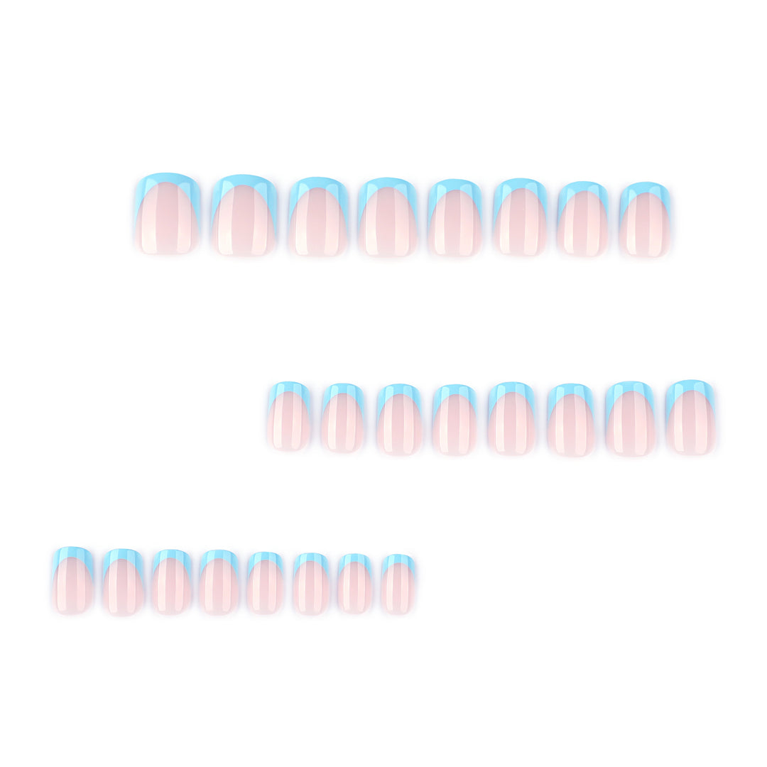 Elegant Manicure Artificial Nails with Pastel Colors Bowlift