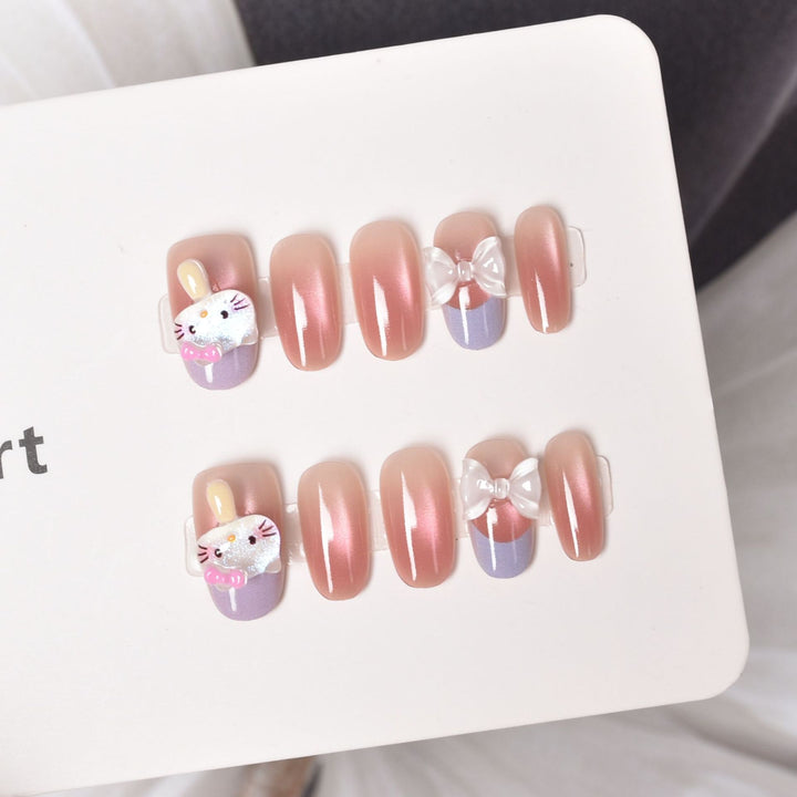 Artistic Press-On Nails Bowlift