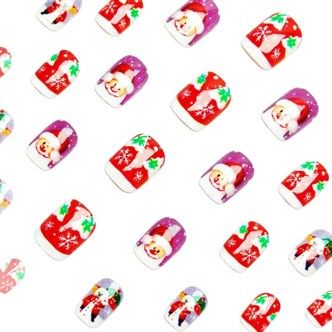 Artificial nails with festive Santa design Bowlift