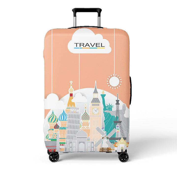 Unisex Suitcase Cover with Colorful City Design Bowlift