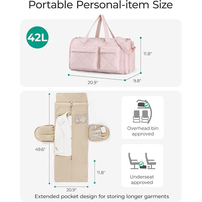 Elegant Travel Bag with Integrated Suit Compartment Bowlift