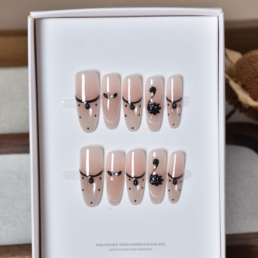 Premium Artistic Press-On Nail Set Bowlift