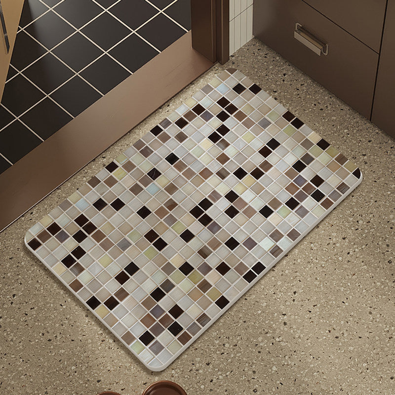 Mosaic Design Bath Mat Bowlift