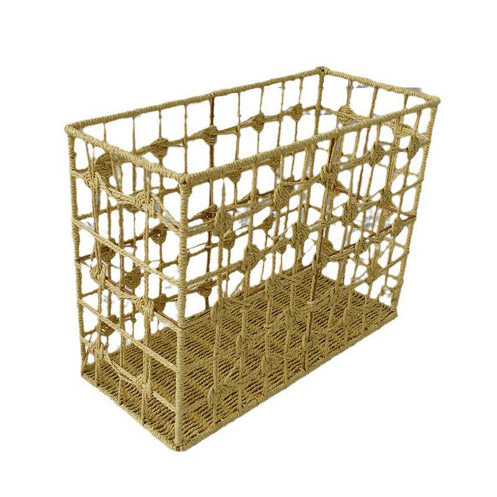 Handwoven Natural Fiber Storage Basket Bowlift
