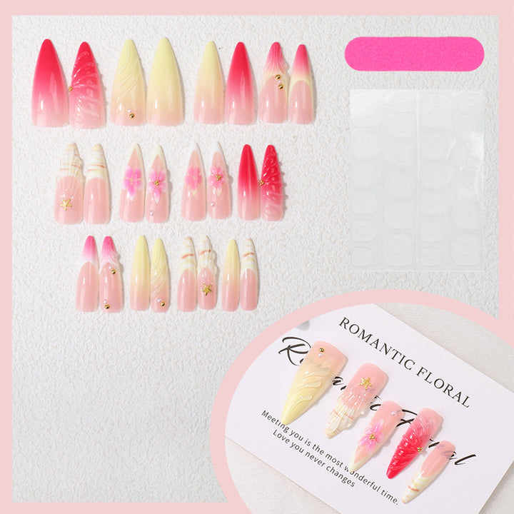 Romantic Floral Press-On Nail Tips Art Set Bowlift