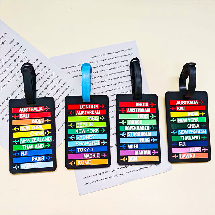 Unisex Travel-Themed Luggage Tag Bowlift