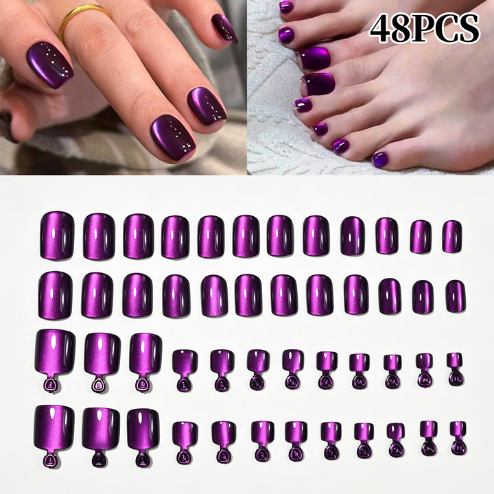 Premium Glossy Press-On Nail Tips Set Bowlift