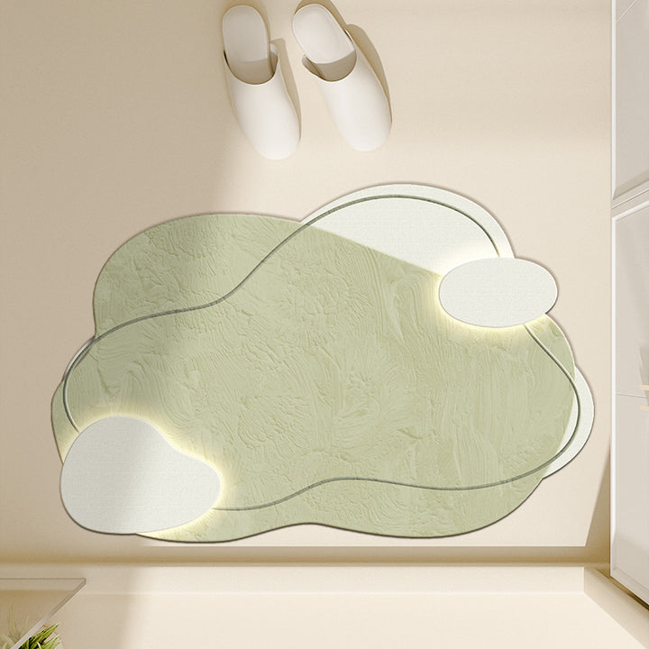 Floral-Inspired Decorative Bath Mat Bowlift