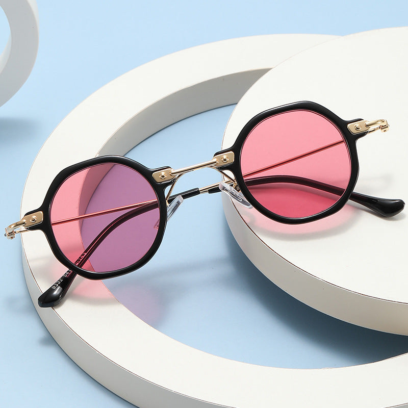Women's designer sunglasses with hexagonal frame and luxurious metal accents Bowlift
