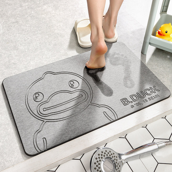 Playful Cartoon Bath Mat Bowlift