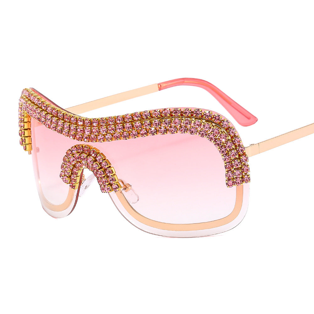 Ladies Glamorous Sunglasses with Sparkling Rhinestone Frame Bowlift