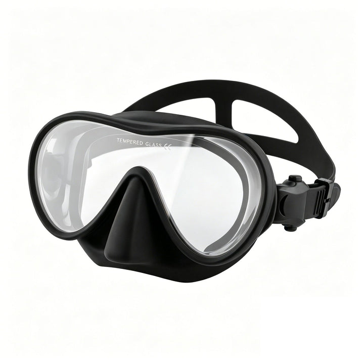 Diving mask with ergonomic design and wide field of vision Bowlift