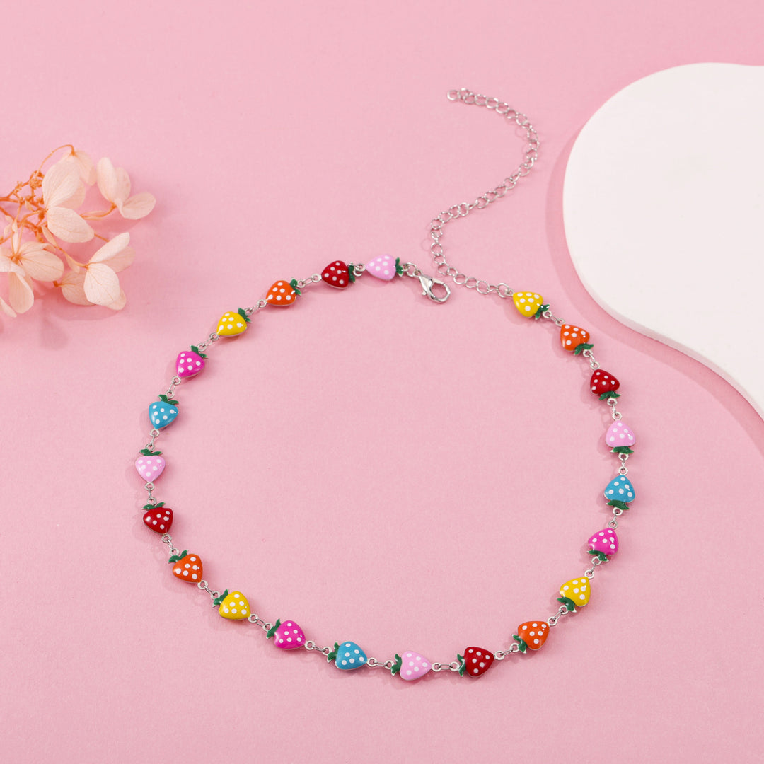 Whimsical Strawberry Charm Bracelet Bowlift