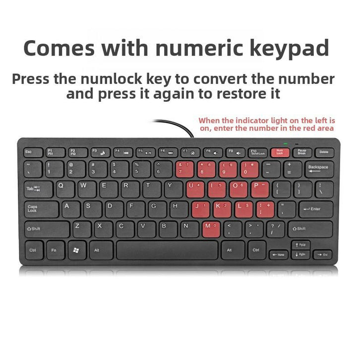 Compact USB keyboard with Type-C connection Bowlift