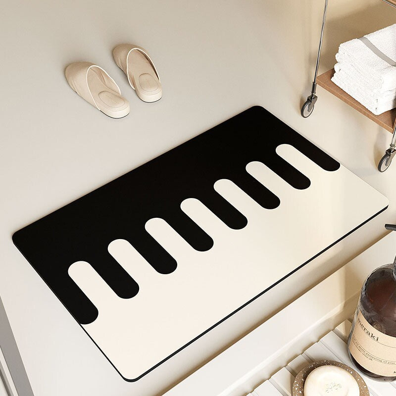 Piano Keys Design Bath Mat Bowlift