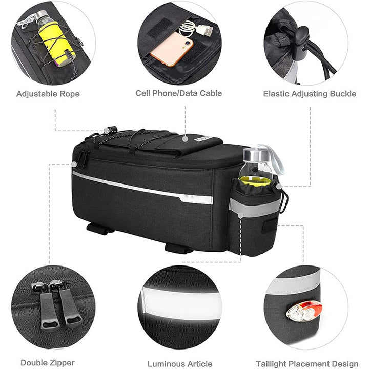 Multifunctional bicycle bag with insulated drink holder Bowlift