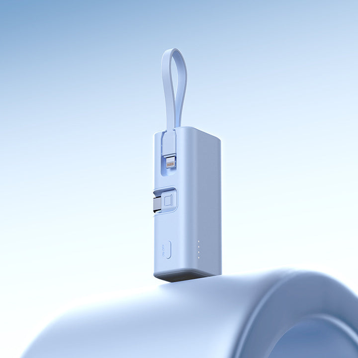 Mini Powerbank with Integrated Charging Cable and LED Display Bowlift