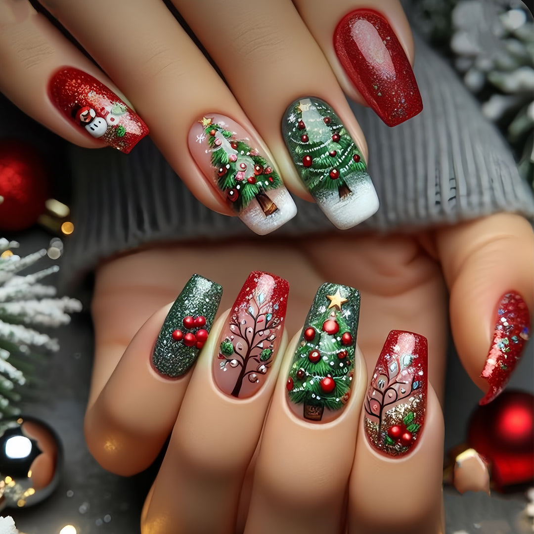 Festive Holiday Nail Art Bowlift