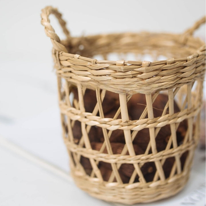 Natural Fiber Decorative Storage Basket Bowlift