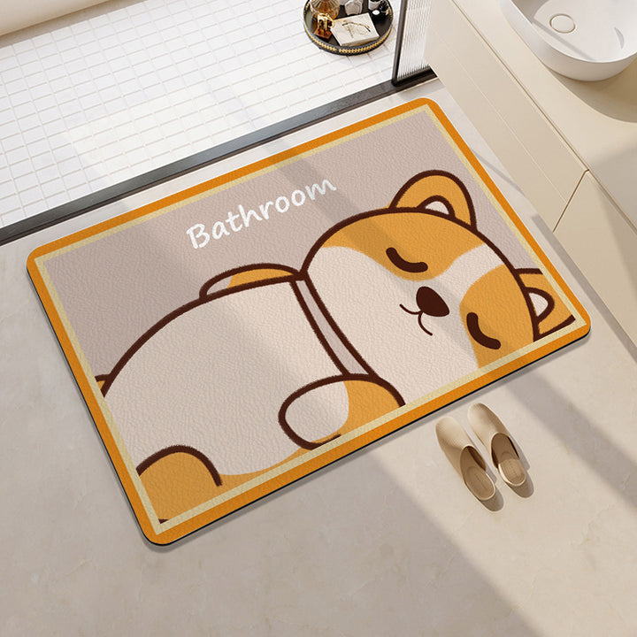 Playful Fruit-Themed Bath Mat Bowlift
