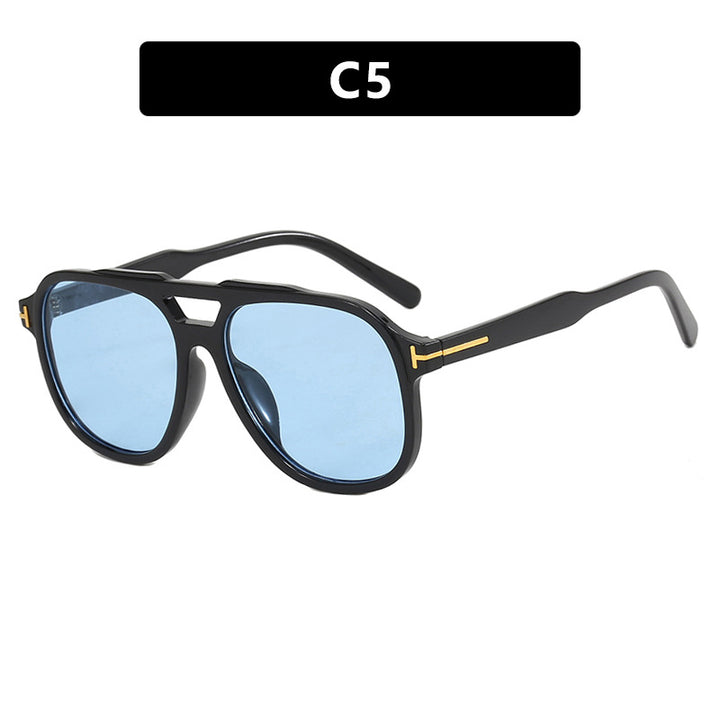 Women's fashionable sunglasses with polygonal frame and protective lenses Bowlift