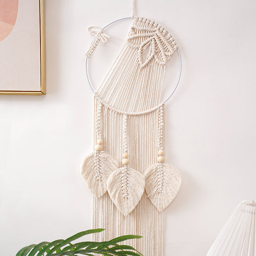 Macrame Leaf Wall Hanging Decor