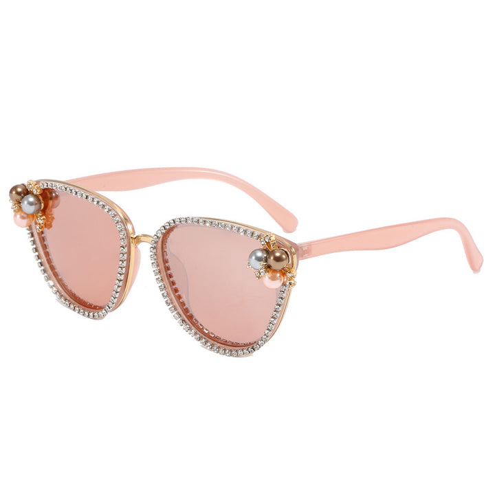 Ladies glamorous sunglasses with pearl and crystal decoration Bowlift