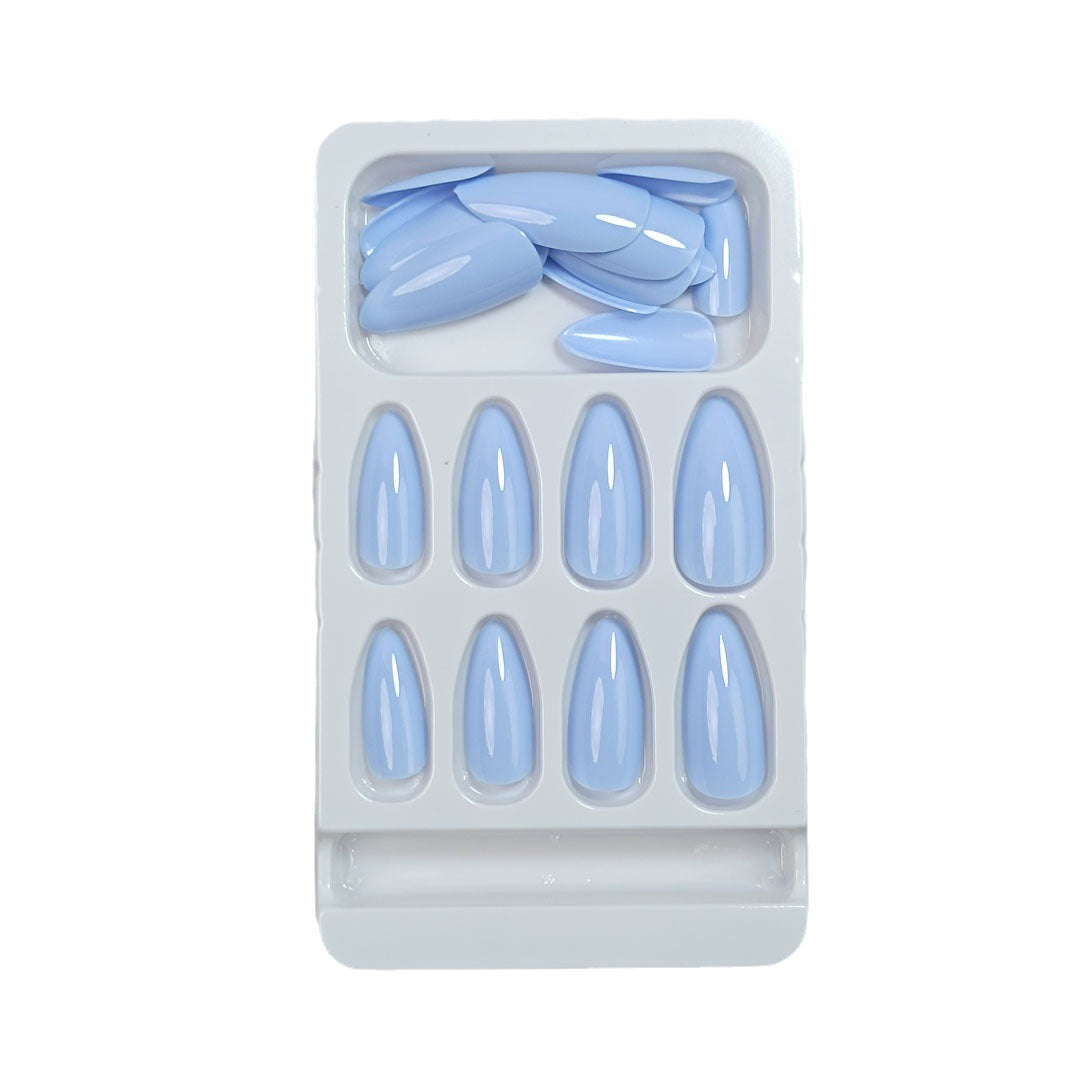 Premium Glossy Almond-Shaped Press-On Nail Set Bowlift
