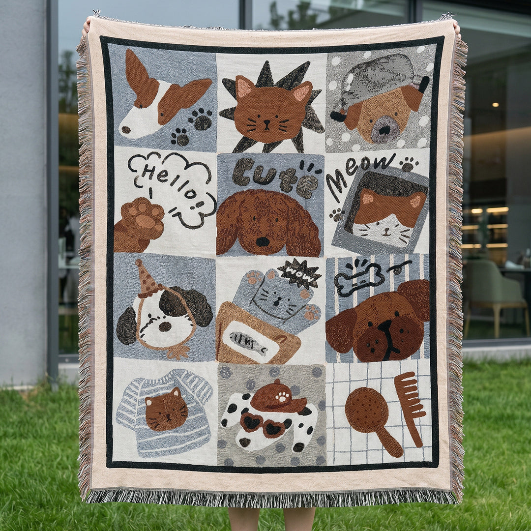 Animal-Themed Cozy Throw Blanket