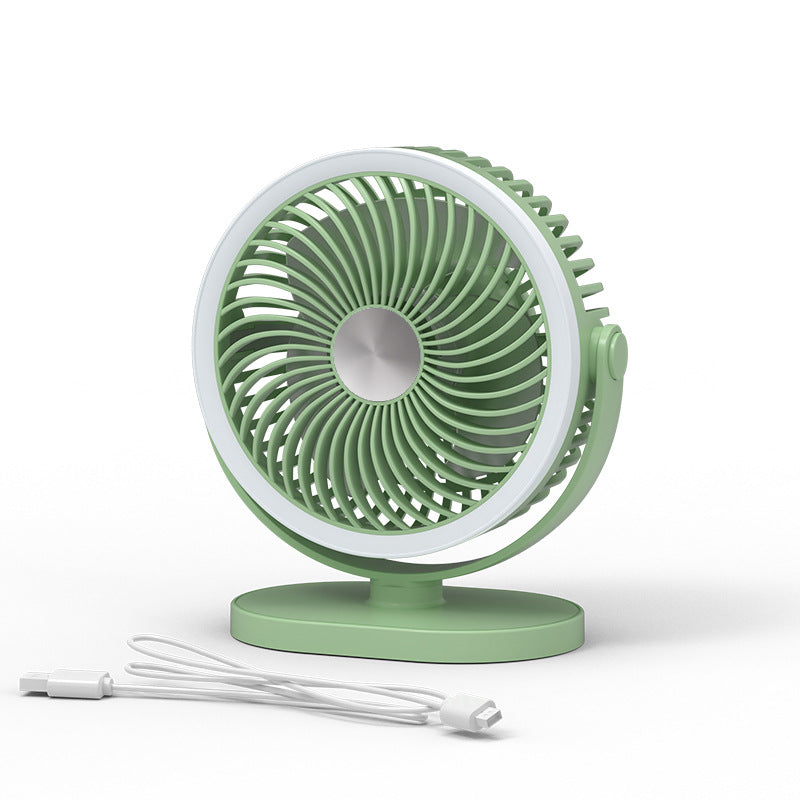Ladies portable table fan with LED ring lighting Bowlift
