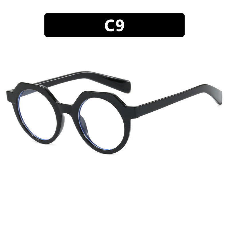Ladies extravagant round sunglasses with colored accented frame Bowlift