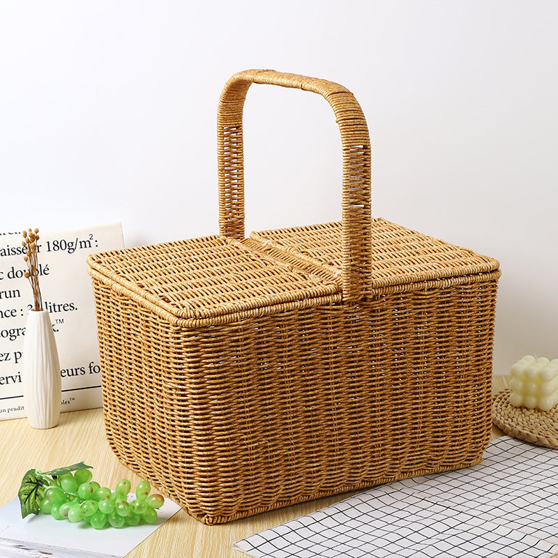 Woven Picnic Basket Bowlift
