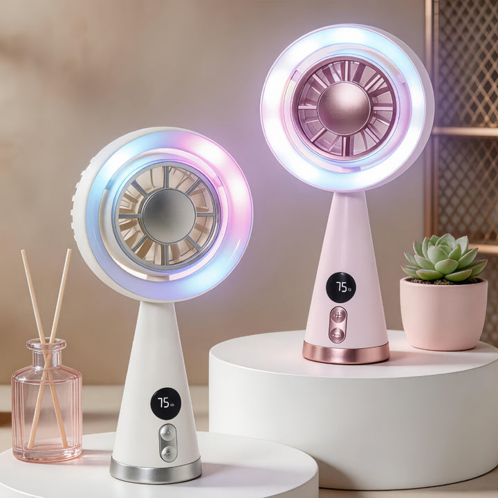 Women Portable Table Fan with Digital Control Bowlift