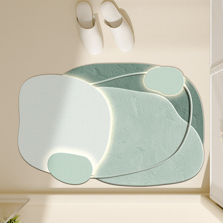 Floral-Inspired Decorative Bath Mat Bowlift