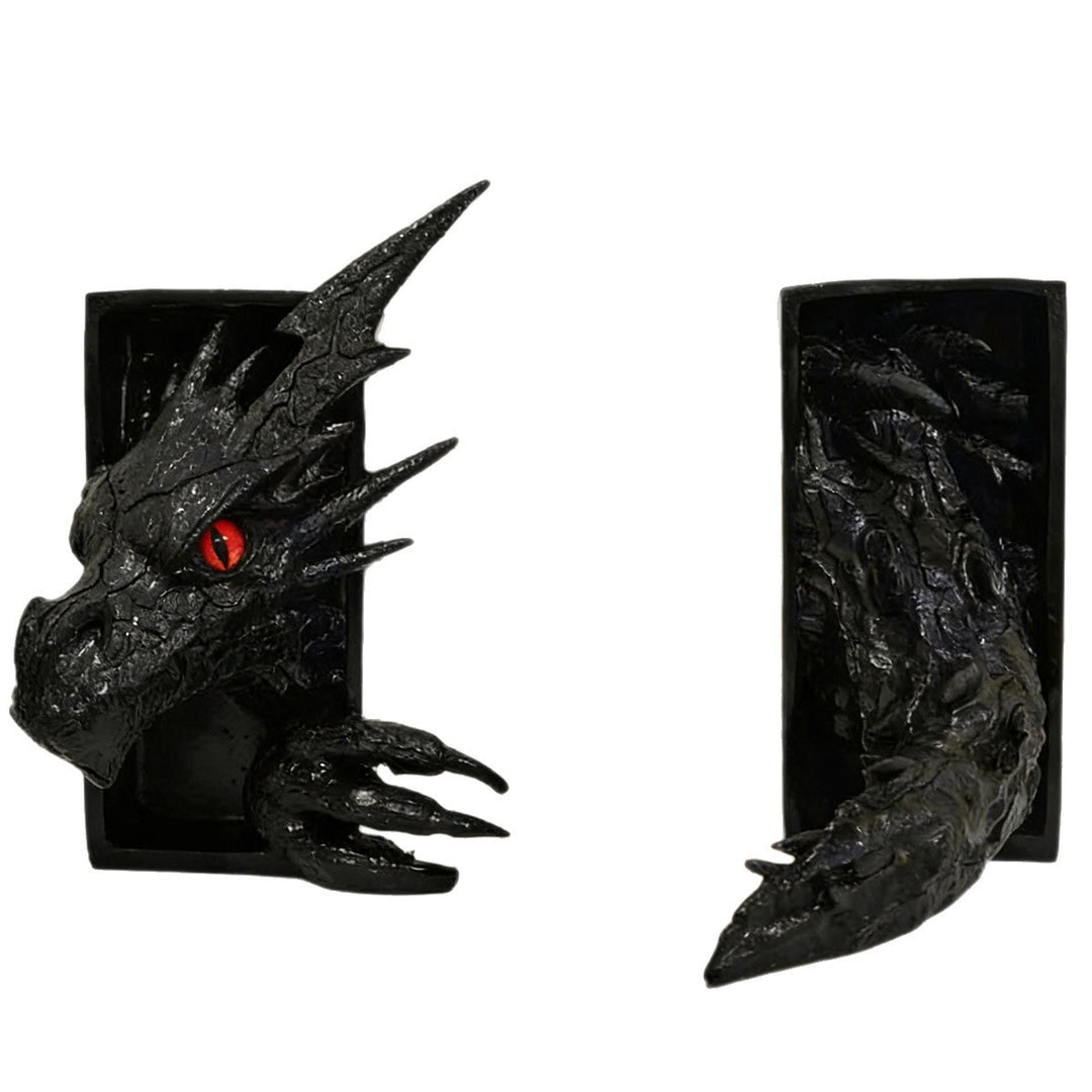 Dragon-Themed Bookend Sculpture