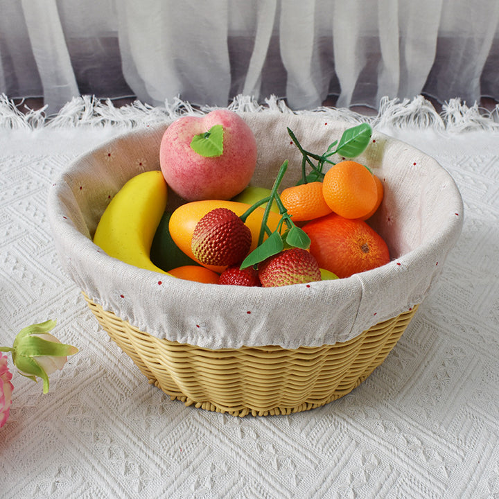 Cozy Fabric-Lined Woven Basket Bowlift