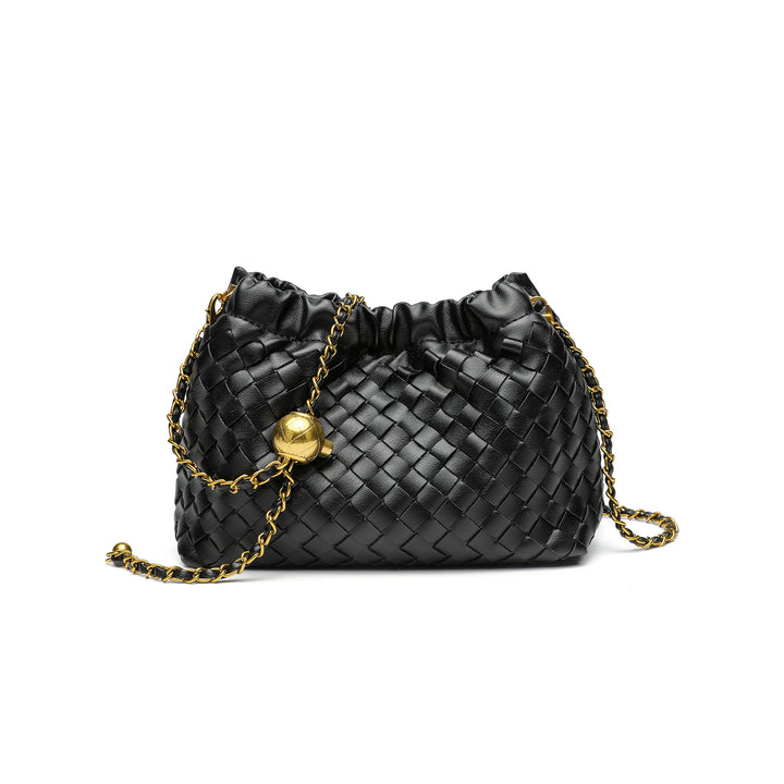 Woven Leather Evening Purse Bowlift