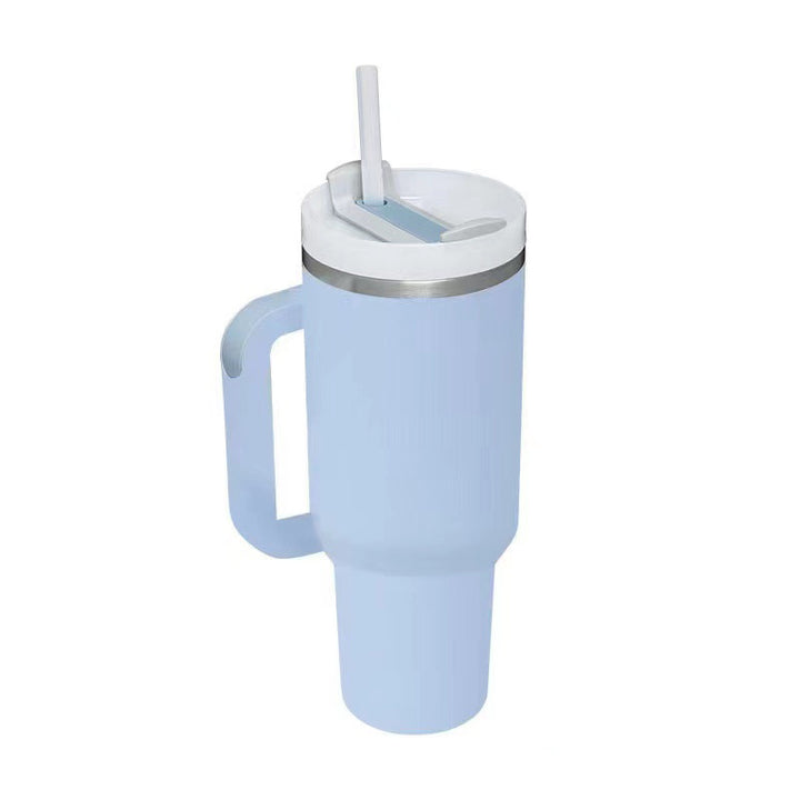 Women insulated thermal mug with leak-proof lid and integrated straw Bowlift