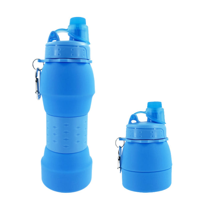 Women's collapsible silicone drinking bottle with practical clip Bowlift