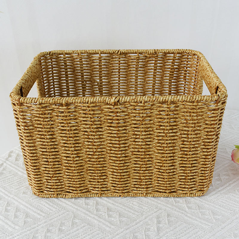 Handcrafted Natural Wicker Storage Basket Bowlift