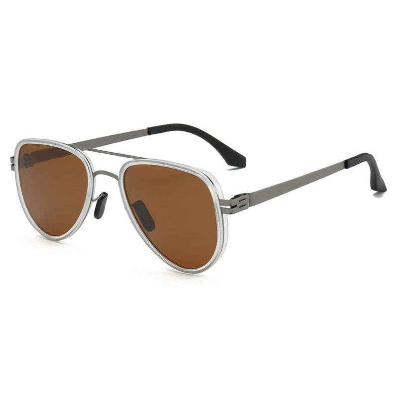 Women Aviator Sunglasses with robust metal frame and polarized lenses Bowlift