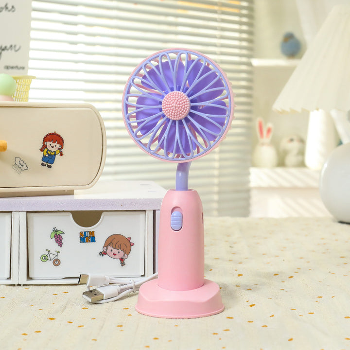 Women's Portable Hand Fan with Gentle Rotation Function Bowlift