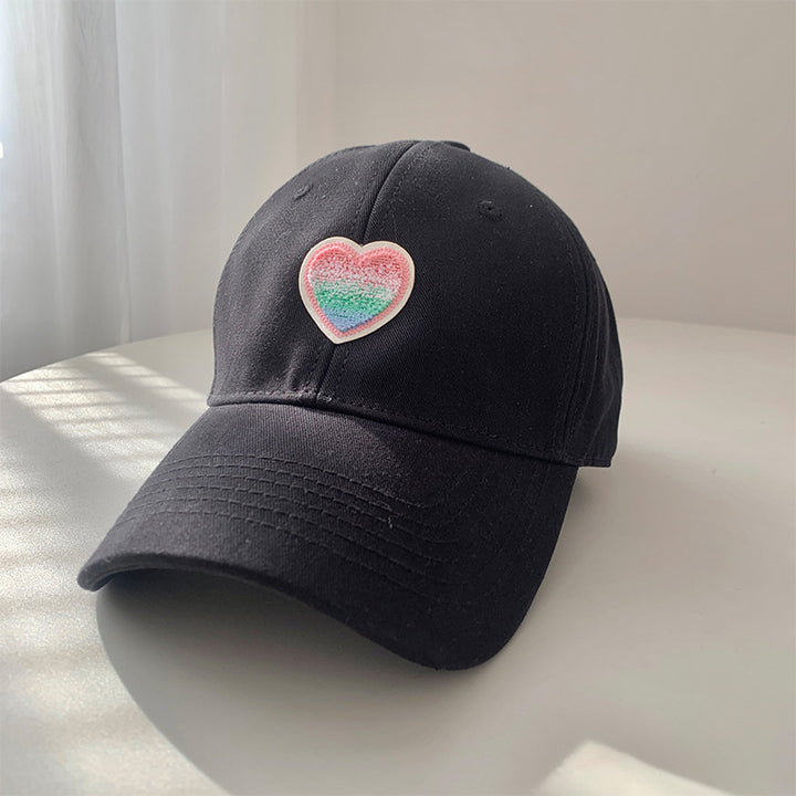 Women's Casual Heart Embroidered Baseball Cap Bowlift