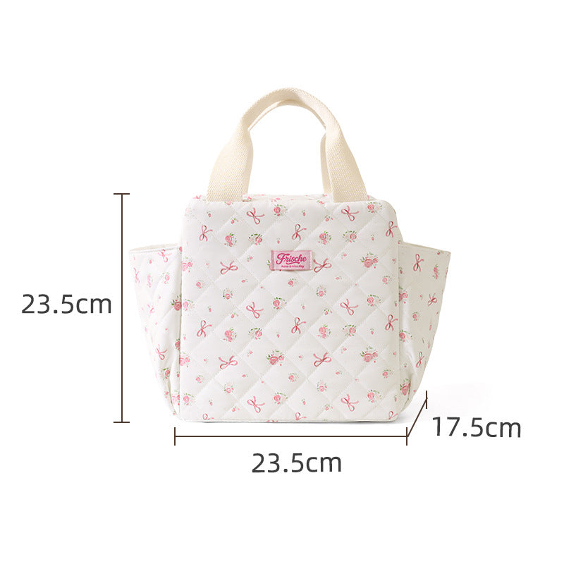 Quilted Floral Lunch Tote Bowlift