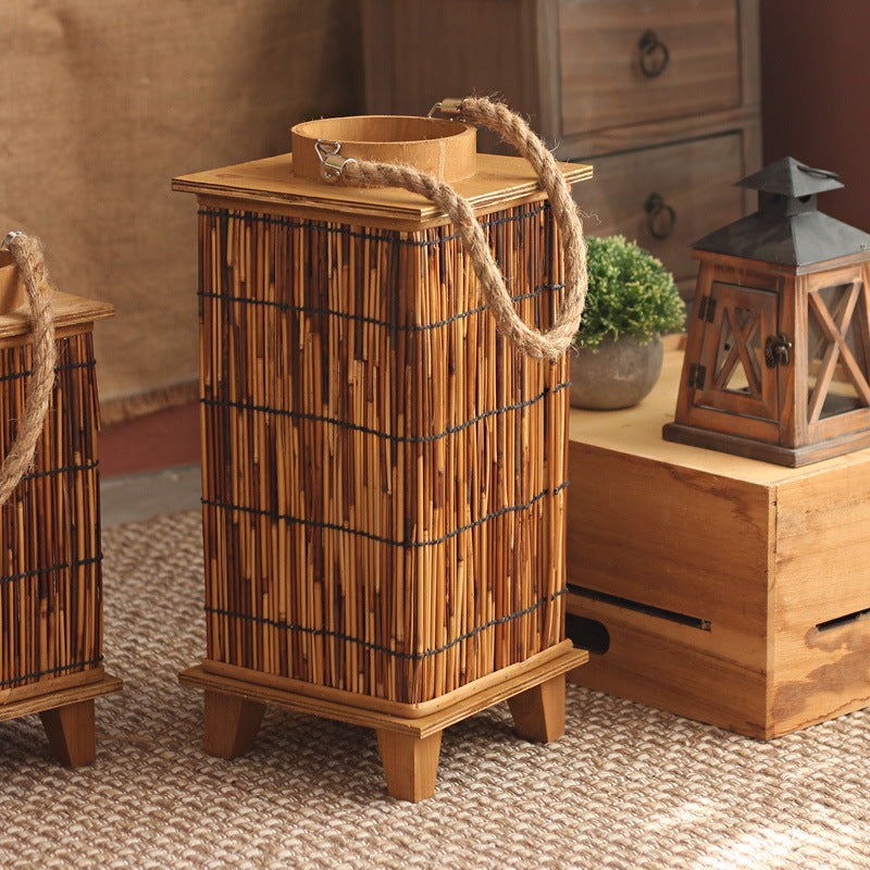 Handcrafted lantern made of natural material Bowlift